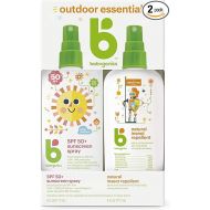 Babyganics 50 SPF Baby Sunscreen Spray and Bug Spray | Octinoxate & Oxybenzone Free | DEET Free, 6oz each, Combo 2 Pack