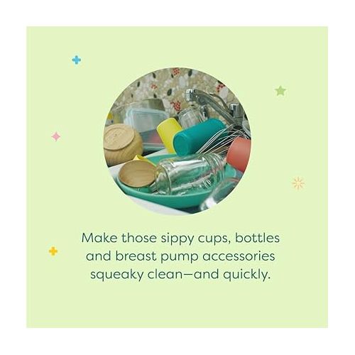 베이비가닉스 Babyganics Foaming Dish & Bottle Soap, Pump Bottle, Fragrance Free, Plant-Derived Cleaning Power, Removes Dried Milk, 16 Fl Oz, (Pack of 3), Packaging May Vary