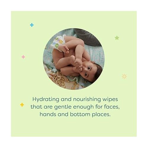 베이비가닉스 Babyganics Baby Wipes, Unscented Diaper Wipes , 400 Count, (5 Packs of 80), Non-Allergenic and formulated with Plant Derived Ingredients