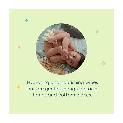 베이비가닉스 Babyganics Unscented Diaper Wipes, 800 Count, (10 Packs of 80), Non-Allergenic and formulated with Plant Derived Ingredients