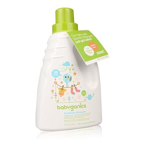 베이비가닉스 Babyganics Laundry Detergent, Fragrance Free, 35 OZ