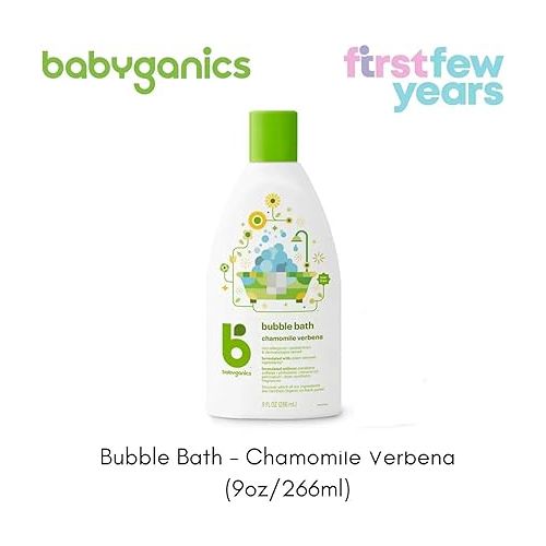 베이비가닉스 BabyGanics, Bubble Bath, Chamomile Verbena, 9 fl oz (266 ml)