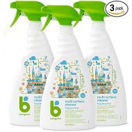 Babyganics Multi Surface Cleaner, Fragrance Free, For Hard Surfaces, Glass, Stainless Steel, Tiles, and Walls, 32 Fl Oz Spray Bottle (Pack of 3)