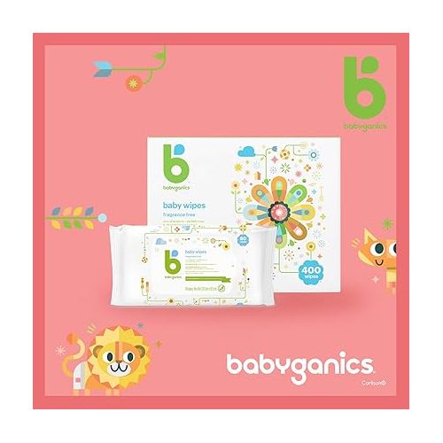 베이비가닉스 Babyganics, Wipes, 80 Count