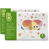Babyganics Diapers, Size 1, 34 Ct, Ultra Absorbent Diapers, 2 Packs