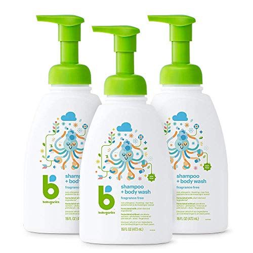 베이비가닉스 [아마존베스트]Babyganics Baby Shampoo and Body Wash, Fragrance Free, 3 Pack