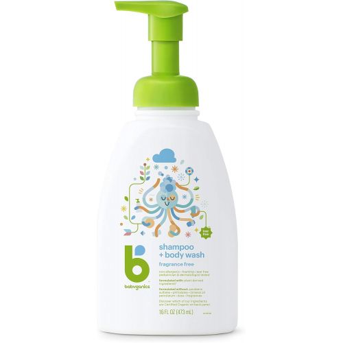 베이비가닉스 [아마존베스트]Babyganics Baby Shampoo and Body Wash, Fragrance Free, 3 Pack