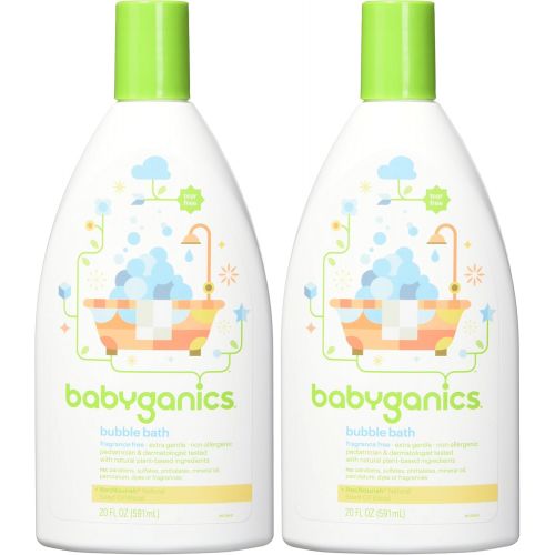 베이비가닉스 [아마존베스트]Babyganics Baby Bubble Bath, Fragrance Free, 20oz Bottle, (Pack of 2)