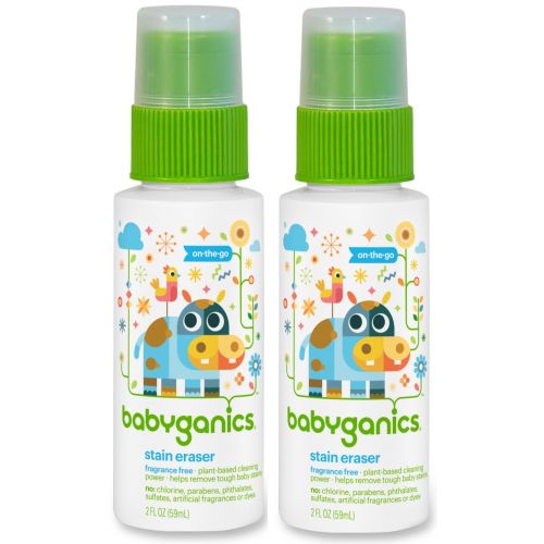 베이비가닉스 [아마존베스트]Babyganics Stain Eraser Marker, 2oz, On-The-Go (Pack of 2)