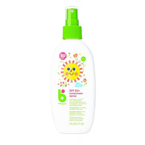 베이비가닉스 Babyganics Sunscreen Spray 50 SPF and Bug Spray, 6oz each, Packaging May Vary