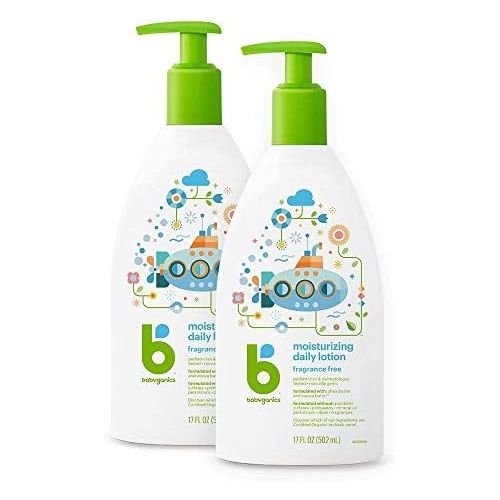 베이비가닉스 Babyganics Daily Lotion, Fragrance Free, 17oz, 2 Pack, Packaging May Vary