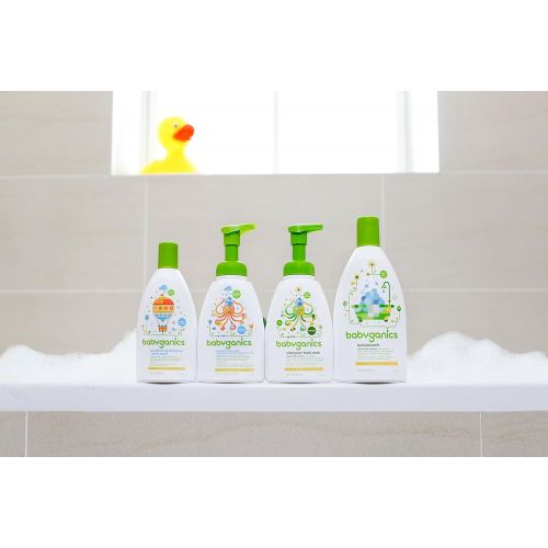 베이비가닉스 Babyganics Baby Shampoo + Body Wash Pump Bottle, Fragrance Free, 16oz, 3 Pack, Packaging May Vary