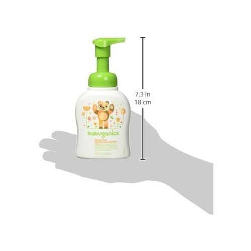 베이비가닉스 Visit the Babyganics Store Babyganics Alcohol-Free Foaming Hand Sanitizer, Pump Bottle, Mandarin, 8.45 Oz, 3 Pack, Packaging May Vary