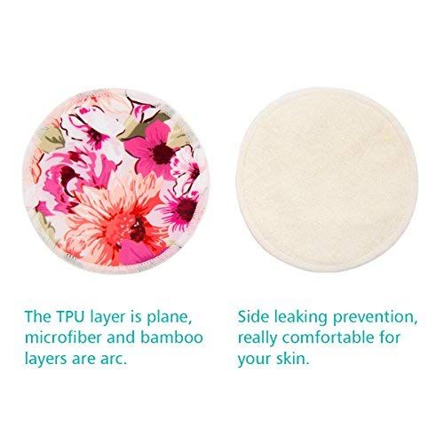  [아마존베스트]Babygoal Breastfeeding Pads(12 Pack), Reusable Washable Bamboo Nursing Pads with Mini Wet Bag and...