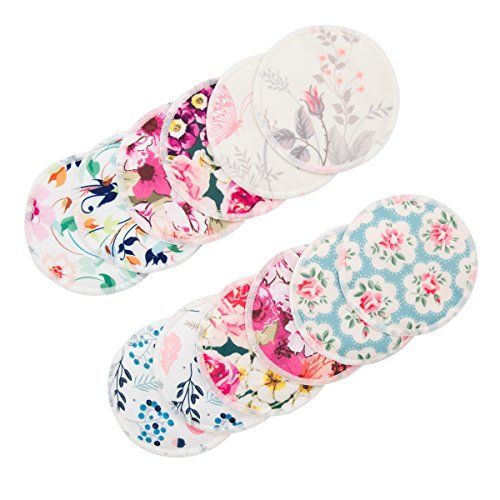  [아마존베스트]Babygoal Breastfeeding Pads(12 Pack), Reusable Washable Bamboo Nursing Pads with Mini Wet Bag and...