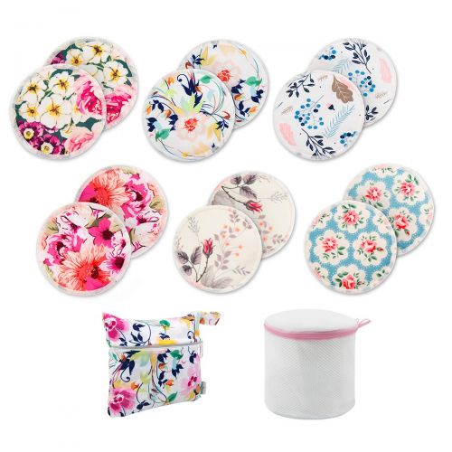  [아마존베스트]Babygoal Breastfeeding Pads(12 Pack), Reusable Washable Bamboo Nursing Pads with Mini Wet Bag and...