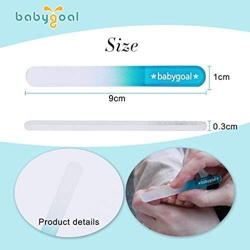  [아마존베스트]Babygoal Newborn Nail File Baby Nail Files 3 Pack with a Pouch,Genuine Czech Float Glass, Perfect Shower Gift for Newborns,Toddlers,Infant, Babies &Young Children, Baby Shower Gift