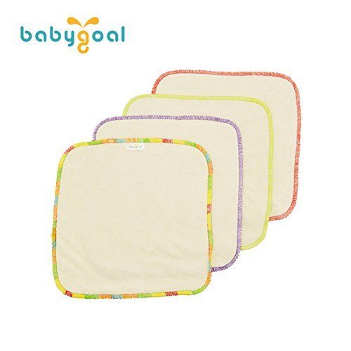  Babygoal Baby Cloth Diaper Inserts,4 Layers Rayon from Bamboo Liners, 12pcs Reusable Inserts 12MB