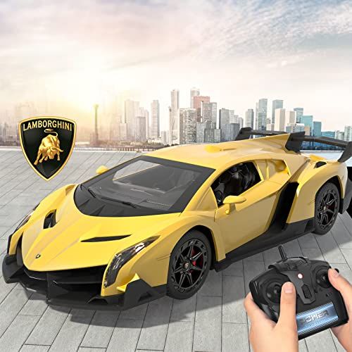  Babyhome Officially Licensed RC Series, 1:24 Scale Electric Sport Racing Hobby Toy Car Lamborghini Model Vehicle for Boys Girls 3 4 5 6 7 8 9 Years Old Birthday Gifts