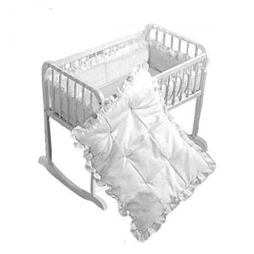  Babykidsbargains Simplicity Cradle Bedding, White, 18 x 36