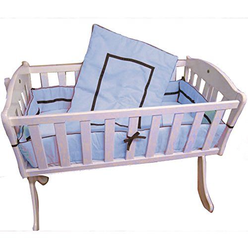  Babykidsbargains Friendship Cradle Bedding, Blue, 15 x 33