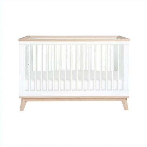  Babyletto Scoot 3-in-1 Convertible Crib with Toddler Rail in WhiteWashed Natural