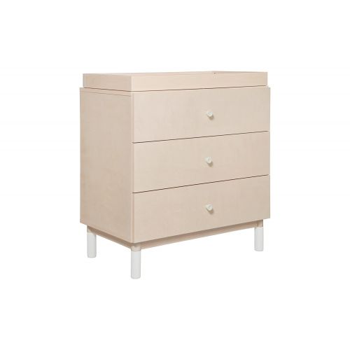  [아마존베스트]Babyletto Gelato 3-Drawer Changer Dresser with Removable Changing Tray, Washed Natural / White