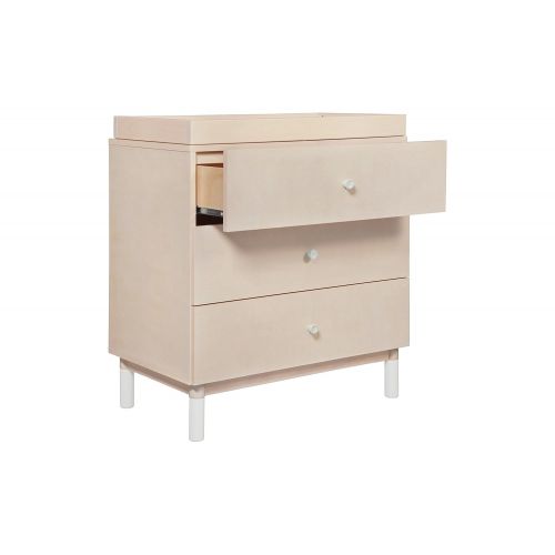  [아마존베스트]Babyletto Gelato 3-Drawer Changer Dresser with Removable Changing Tray, Washed Natural / White