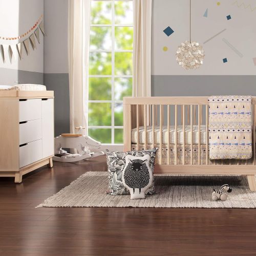  Babyletto Hudson 3-Drawer Changer Dresser with Removable Changing Tray, Washed Natural / White