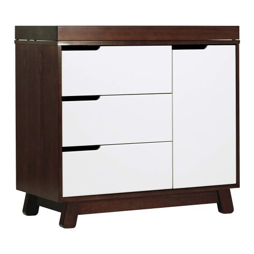  Babyletto Hudson 3-Drawer Changer Dresser with Removable Changing Tray, Espresso / White