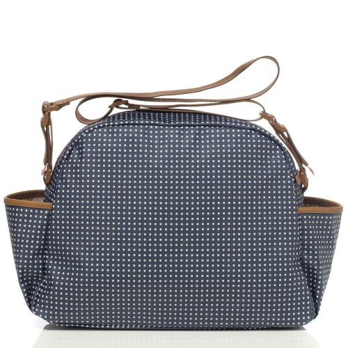  Babymel Molly Satchel Diaper Bag, Pixel Dot Navy