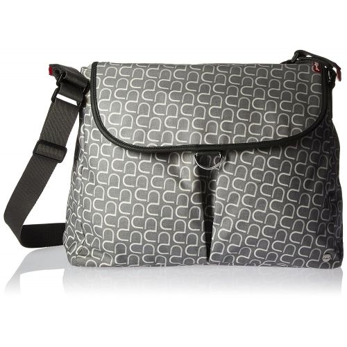  Babymel Satchel Diaper Bag, Wave Elephant Grey