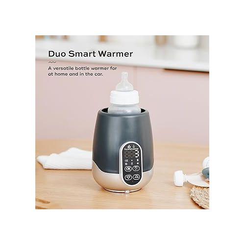  Babymoov Duo Smart Bottle Warmer - 2-in-1 Car and Home, Fast, Programmable, and Portable for Breastmilk or Baby Formula (Multi-Purpose and Universal)