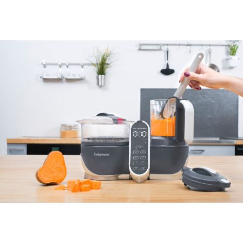  [아마존베스트]Babymoov Duo Meal Station Food Maker | 5 in 1 Food Processor with Steam Cooker, Multi-Speed Blender, Baby...