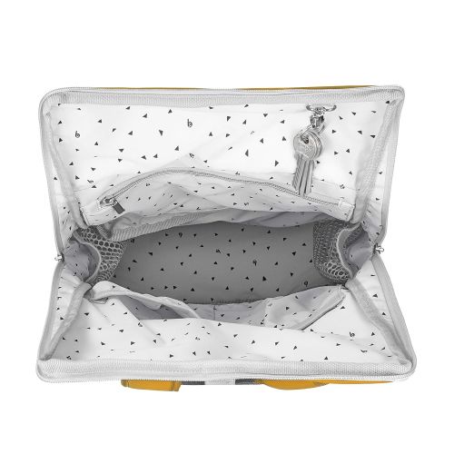  [아마존베스트]Babymoov Sancy Diaper Bag Backpack | Unisex Back Pack With Heavy Duty Roll-Top Closure, Large Insulated Compartment, Changing Pad And Accessories, Saffron Yellow