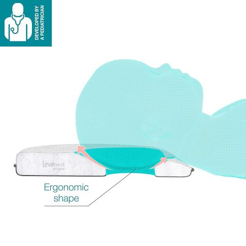  Babymoov Lovenest Baby Head Support | The Worlds First Pediatrician Designed Pillow to Prevent Infant Flat Head (From 0+)