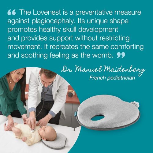  Babymoov Lovenest Baby Head Support | The Worlds First Pediatrician Designed Pillow to Prevent Infant Flat Head (From 0+)