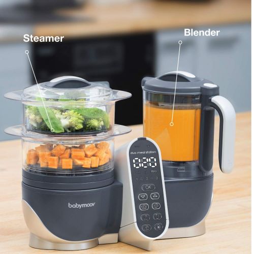  Babymoov Duo Meal Station Food Maker | 6 in 1 Food Processor with Steam Cooker, Multi-Speed Blender, Baby Purees, Warmer, Defroster, Sterilizer (2020 UPDATED VERSION)
