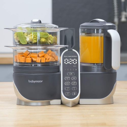  Babymoov Duo Meal Station Food Maker | 6 in 1 Food Processor with Steam Cooker, Multi-Speed Blender, Baby Purees, Warmer, Defroster, Sterilizer (2020 UPDATED VERSION)