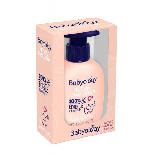  Babyology  100% Edible Ingredients - Organic Baby Lotion - Clinically Tested  6,67 FL. OZ - Calming & Rich Moisture for Sensitive Skin - Daily Care - Non-scented - Perfect Baby S