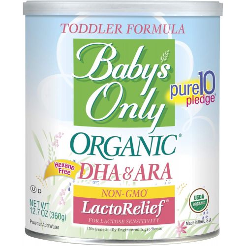  [아마존베스트]Babys Only LactoRelief with DHA & ARA Toddler Formula - Non GMO, USDA Organic, Clean Label Project Verified, 12.7 oz (Pack of 6)