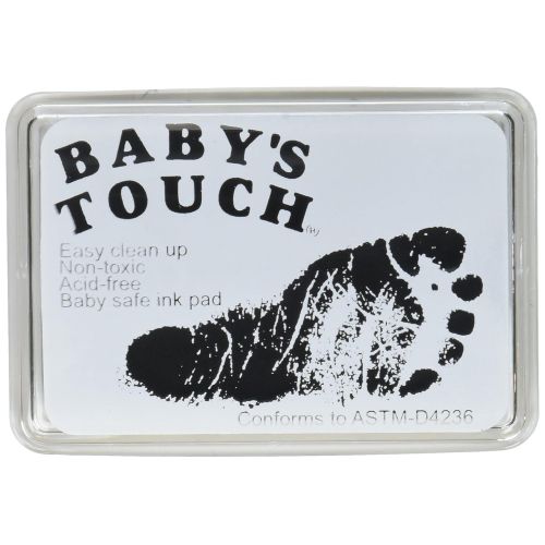  [아마존베스트]Baby's Touch Babys Touch Baby Safe Reusable Hand & Foot Print Ink Pads (Black)