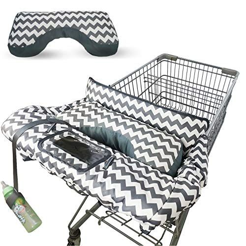  [아마존베스트]BabysDrive Shopping Cart Cover for Baby, with Cushion, High Chair Cover, Large Size, Loaded with Baby-Friendly Features, Fits All Shopping Carts