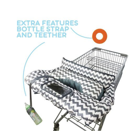  [아마존베스트]BabysDrive Shopping Cart Cover for Baby, with Cushion, High Chair Cover, Large Size, Loaded with Baby-Friendly Features, Fits All Shopping Carts