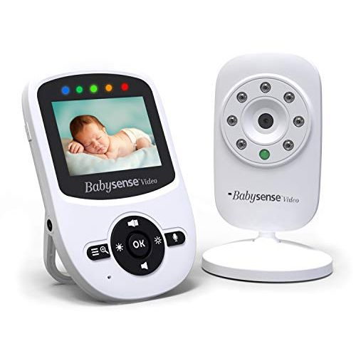  [아마존베스트]Babysense Video Baby Monitor with Digital Camera, Long Range, Room Temperature, Infrared Night Vision, 2 Way Talk Back, Lullabies and High Capacity Battery