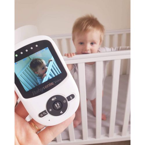  [아마존베스트]Babysense Video Baby Monitor with Digital Camera, Long Range, Room Temperature, Infrared Night Vision, 2 Way Talk Back, Lullabies and High Capacity Battery