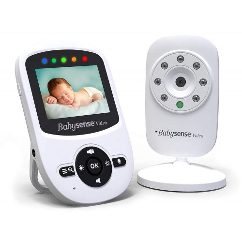  [아마존베스트]Babysense Video Baby Monitor with Digital Camera, Long Range, Room Temperature, Infrared Night Vision, 2 Way Talk Back, Lullabies and High Capacity Battery