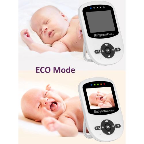  [아마존베스트]Babysense Video Baby Monitor with Digital Camera, Long Range, Room Temperature, Infrared Night Vision, 2 Way Talk Back, Lullabies and High Capacity Battery