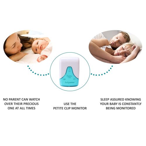  New Babysense Petite Clip Baby Movement Monitor - with Vibration Stimulation & Audible Alarm - for Babys Safety and Parents Peace of Mind