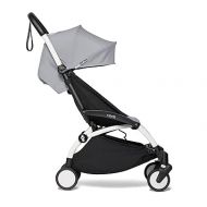 BABYZEN YOYO2 Stroller - Includes White Frame, Stone Seat Cushion, Stone Canopy, Wheel Base & Hooks - Suitable for Children Up to 48.5 Lbs
